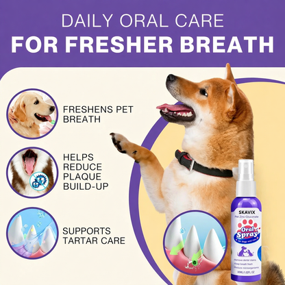 SKAVIX™ Advanced Pet Oral Spray | Fresher Breath, Plaque Biofilm & Gum Care — No Brushing
