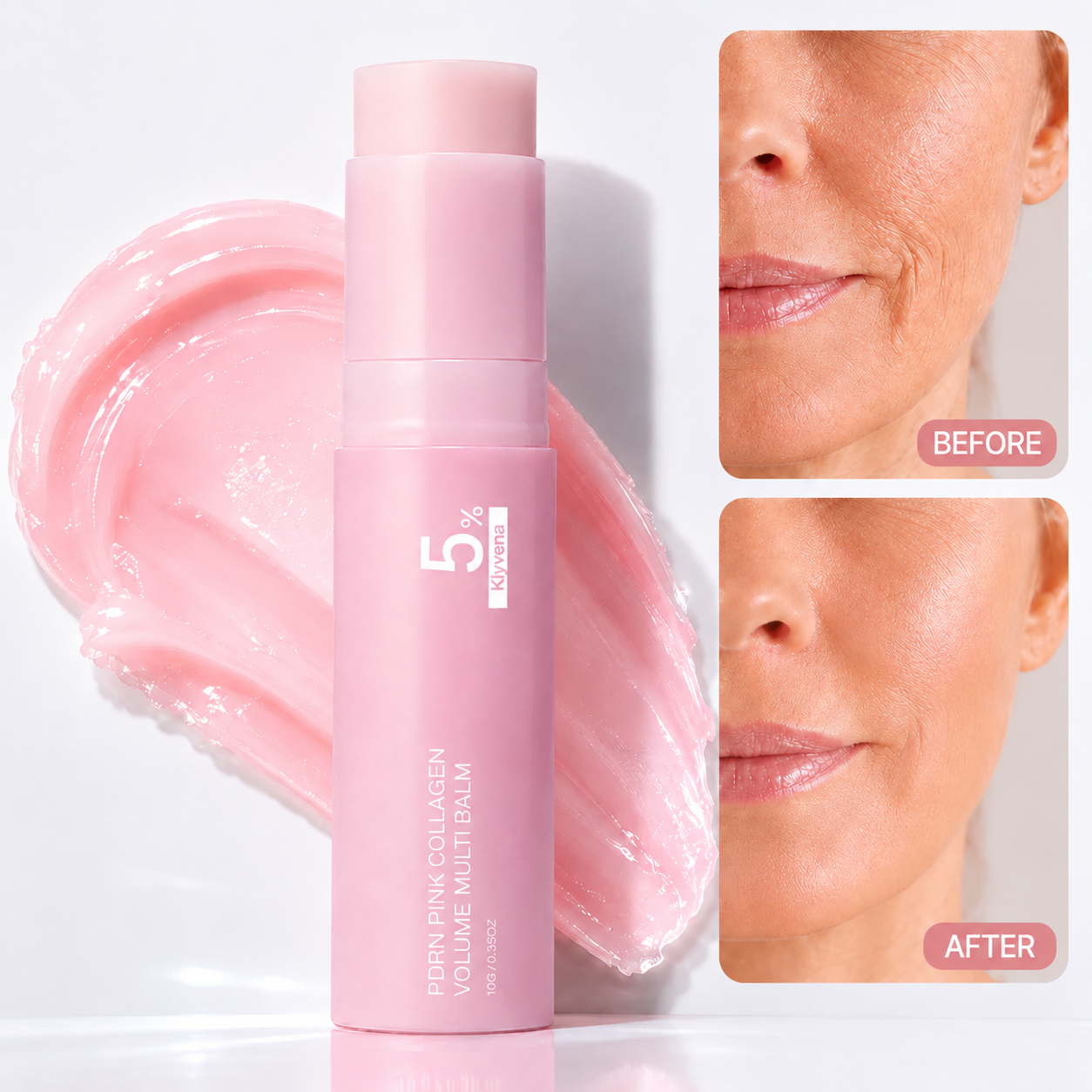 🔥 TODAY’S KLYVENA GLOW DEAL Klyvena Korean Pink Collagen Volume Multi Balm