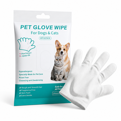 Skavix™ Rinse-Free Dog Shampoo Mitts –Pet Bath Glove Wipe