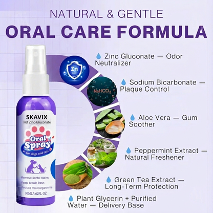 SKAVIX™ Advanced Pet Oral Spray | Fresher Breath, Plaque Biofilm & Gum Care — No Brushing