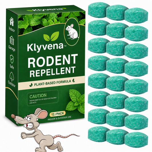 Klyvena™ 12 Pack Peppermint Pest Repellent Balls – Keep Mice, Rats & Spiders Away Naturally