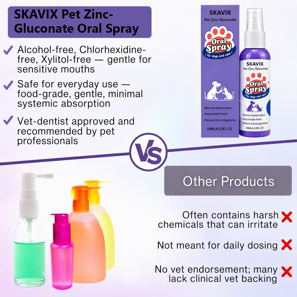 SKAVIX™ Advanced Pet Oral Spray | Fresher Breath, Plaque Biofilm & Gum Care — No Brushing