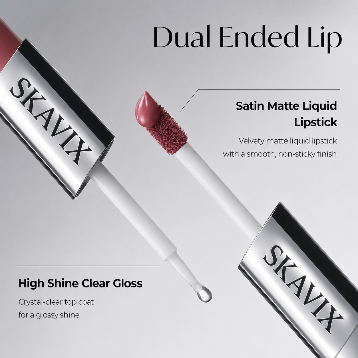 2-in-1 Dual-Look Lip Tint — Matte Velvet & Glass Gloss In One