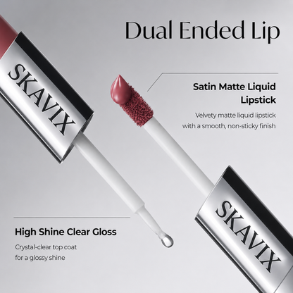 2-in-1 Dual-Look Lip Tint — Matte Velvet & Glass Gloss In One