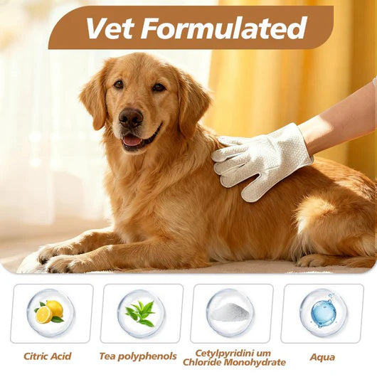 Skavix™ Rinse-Free Dog Shampoo Mitts –Pet Bath Glove Wipe