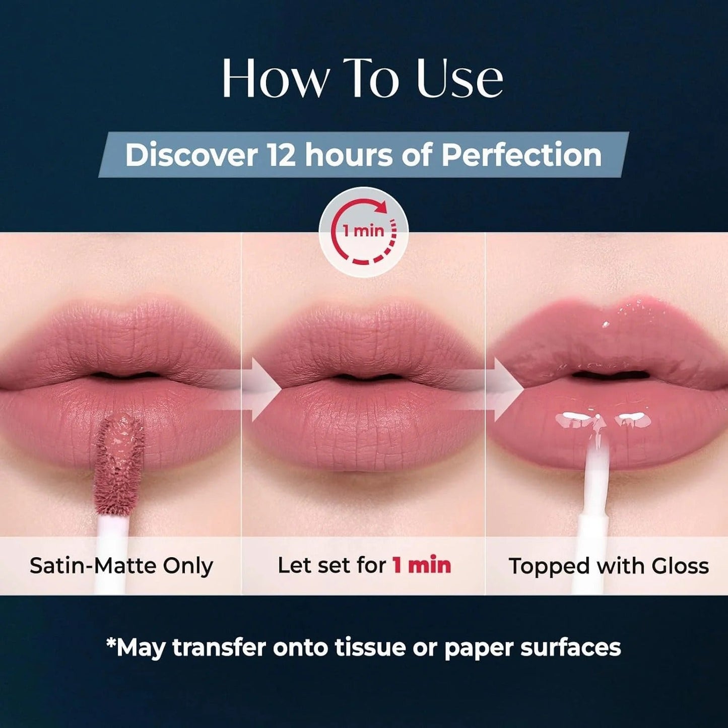 2-in-1 Dual-Look Lip Tint — Matte Velvet & Glass Gloss In One